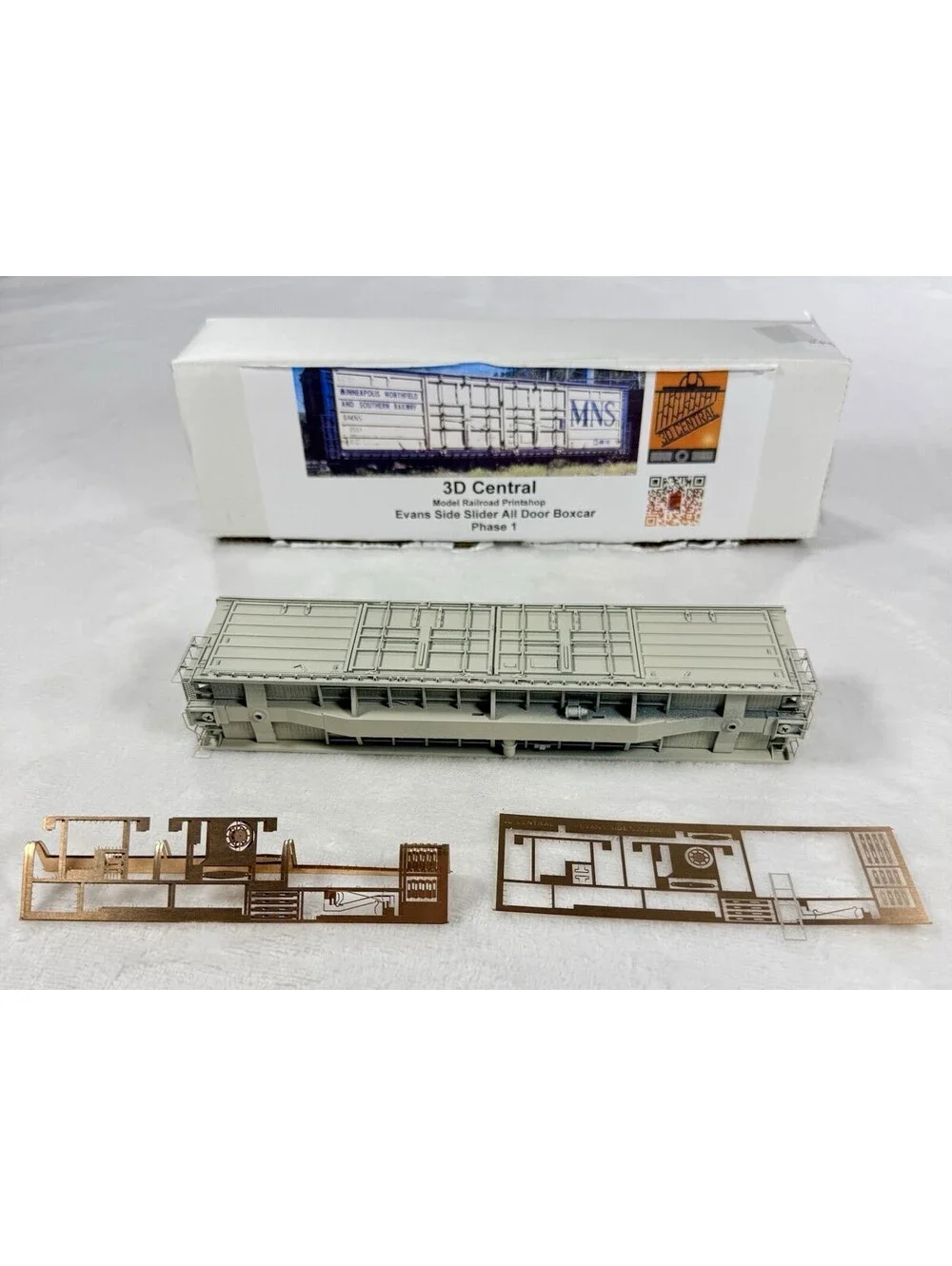 3D Central HO Scale MNS Evans Side Slider All Door Boxcar Kit #32001 Phase 1